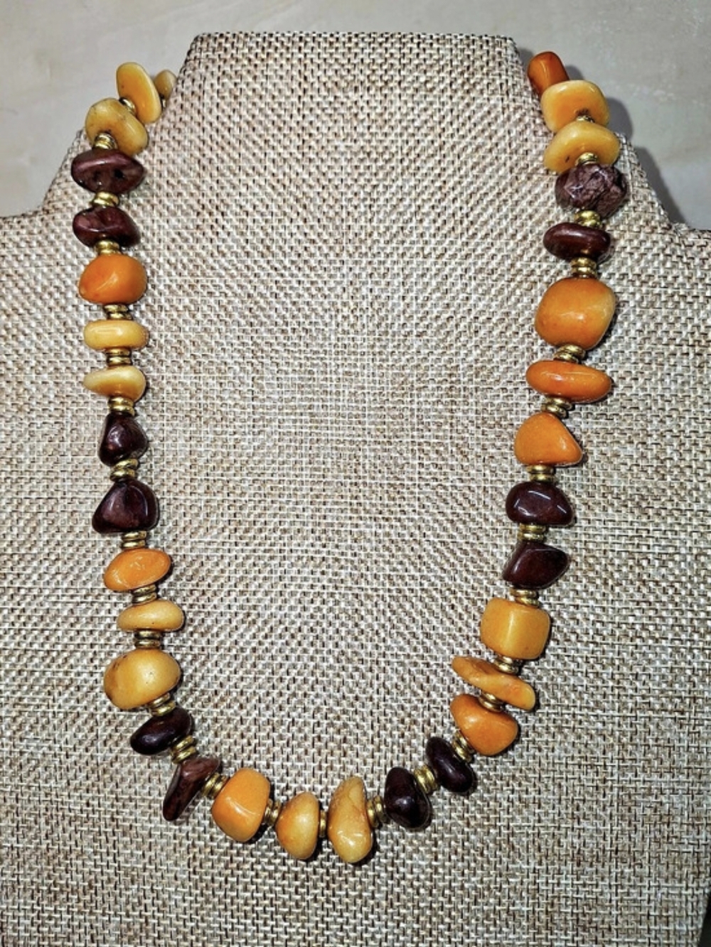 Stone Beaded Fall Inspired Statement Necklace